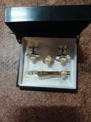 パール メンズ ネックタイピン セット 日本産