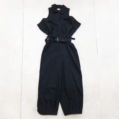 COMME des GARCONS　コムデギャルソン　サロペット　AD1989　ノースリーブ　変形　ベルト　ジップ　アーカイブ　ヴィンテージ　ウール　ブラック　日本製　レディース　S　a00630のサムネイル