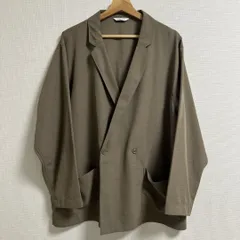 (^w^)b GLOBAL WORK グローバルワーク テーラードジャケット ダブルブレスト ポリエステル100% カーキ ブラウン 茶色 メンズ サイズ L OM11470HGのサムネイル