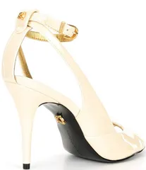 ダナキャラン レディース シューズ サンダル アンクル レザー Donna Karan Somerset Patent Leather Ankle Strap Sandals Ivory アイボリーのサムネイル