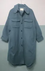 新品) ダークブルー ロングコート