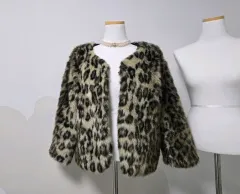 ヒョウ柄 ファージャケット レオパードジャケット レオパードファーコート ショートコート ギャル y2k
