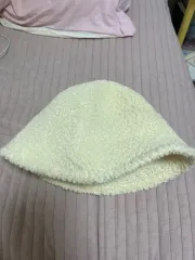 アイボリー ボア バケットハット 新品