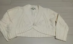 トミーヒルフィガー アイボリー ニット カーディガン S