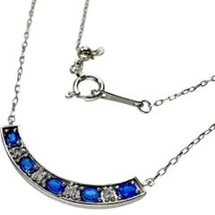 アウイナイト 0.15ct ダイヤモンド 0.03ct ネックレス Pt900プラチナ/Pt850プラチナ 2.6g 46cm レディース 【中古】【真子質店】【NN】