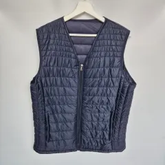 ネイビー ウール ダウン ベスト XL