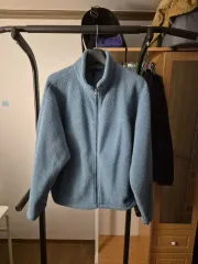 H&M リラックスフィット フリース ジップアップ ジャケット スカイブルー