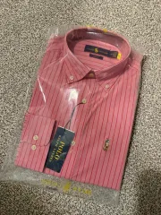 ポロラルフローレン ストライプ ピンク シャツ