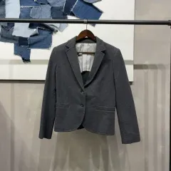 (95) UNIQLO ユニクロ レディース カジュアル ウール Single ブレーザー ジャケット