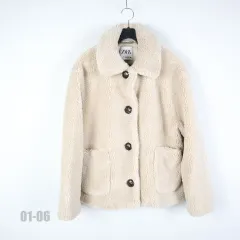 7544 ザラ/レディース/ボアジャケット/M