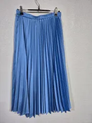 ユニクロ ブルー プリーツ スカート M