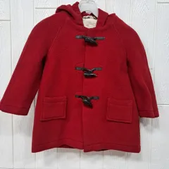 バーバリー キッズ レッド ダッフル コート 110