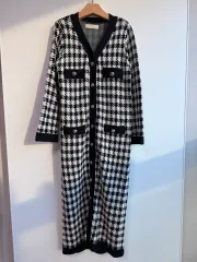 ハウンドトゥース CHECK ニット カーディガン JULL-LOG ジュローグ