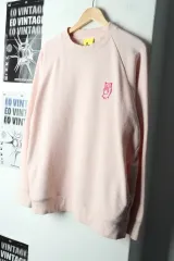 W(L) ラッキーシュエトゥ スウェット Tシャツ 部分色移り いちごミルク ピンク-1685A