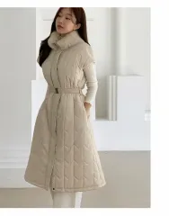 ゴルフウェア 半袖 ダウンジャケット ロング丈 日常服可能