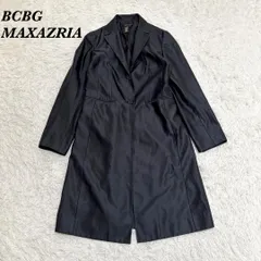 【美品】 BCBGMAXAZRIA ロングコート 光沢ブラックのサムネイル