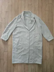 ZARA リネン ブレーザー アイボリー カーディガン レディース XL