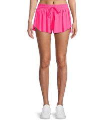 지비 레이디스 하의 바지 반바지 반바지 GB MidRise Flippy Shorts Neon Pink 핑크