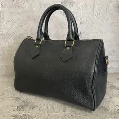 美品　POLO Ralph Lauren　ラルフローレン　ミニボストンバッグ　ハンドバッグ　ロゴ型押し　ヴィンテージ　レザー　黒　ブラック