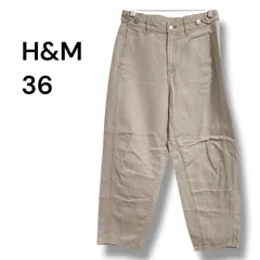 a2353 H&M DIVIDED ハイウエスト テーパードパンツ ベージュ 36（S〜M）