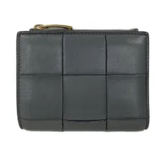 BOTTEGA VENETA(ボッテガヴェネタ) 2つ折り財布 スモール カセット ダークグレー レザー
