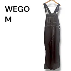 a2354 WEGO ウィゴー オーバーオール サロペット ブラック ステッチ Mサイズ