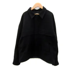 アズールバイマウジー AZUL by moussy ステンカラージャケット ミドル丈 中綿 無地 ジップアップ M 黒 ブラック /SY13のサムネイル