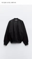 ザラ ジッパー ブルゾン スタイル スウェット シャツㅣL