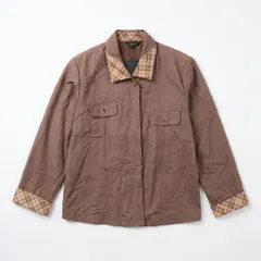 [D-1] ブラウン無地ジャケット 袖裏チェック柄