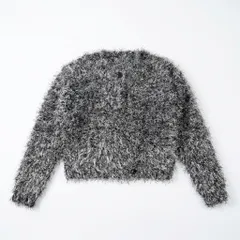 [D-1] ふわふわシャギーニット グレー 長袖