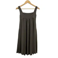 FOXEY NEW YORK(フォクシーニューヨーク) ワンピース サイズ38 M レディース美品  - ダークグレー ノースリーブ/ひざ丈