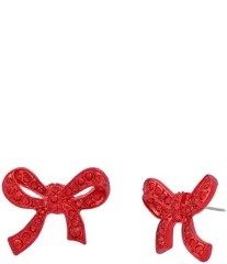 ベッツィジョンソン レディース アクセサリー ピアス・イヤリング Betsey Johnson Love Spell Pave Rhinestone Bow Stud Earrings Red レッドのサムネイル