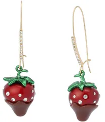 ベッツィジョンソン レディース アクセサリー ピアス・イヤリング Betsey Johnson Love Spell Chocolate Strawberry Dangle Drop Earringsのサムネイル
