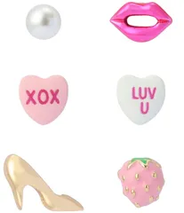 ベッツィジョンソン レディース アクセサリー ピアス・イヤリング Betsey Johnson Sweetheart Lips 6Single Stud Earring Set PinkGold ピンのサムネイル