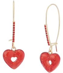 ベッツィジョンソン レディース アクセサリー ピアス・イヤリング Betsey Johnson Love Spell Candy Heart Dangle Drop Earrings RedGoldのサムネイル