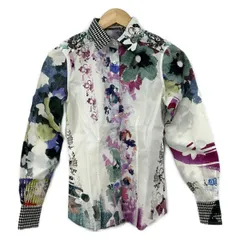 ETRO(エトロ) 長袖シャツブラウス サイズ40 M レディース - 白×ピンク×マルチ 長袖/花柄/格子柄