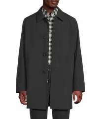 ダニエル クレミュ メンズ アウター ジャケット・ブルゾン コート Cremieux Modern Solid Raincoat Black ブラック