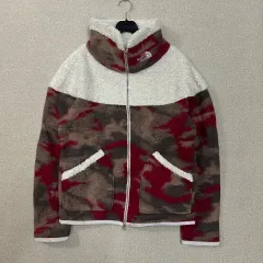 (L) ザノースフェイス パープルラベル カモ フリース ジップアップ