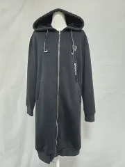 NBA ブラック フリース ロング フーデッドジップアップ レディース 90-95 1210