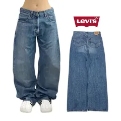 リーバイス 00s 569 サギング ウォッシュ スケーター ワイド デニムパンツ