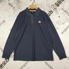 アディダス 機能性 カラ 長袖 Tシャツ グレー L 2100176