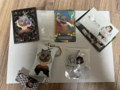 まとめ売り) 鬼滅の刃 伊之助 クッション キーホルダー ハイライトピック 名刺 コレクティング カード