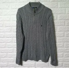 ポロラルフローレン ケーブル編み ジップアップ ニット出品