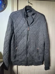 POLO RALPH LAUREN (ポロラルフローレン) ダイヤモンドキルティングチャコールグレーブルゾンジャケット 105