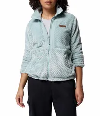 コロンビア レディース アウター コート フリース ジャケット Columbia Fire Side Fleece Stand Collar Long Sleeves Zip Front Jacket Crushed Blue ブルー