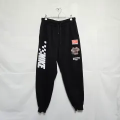 チーム NIKE ブラック 起毛 バンディング トレーナー ジョガーパンツ メンズ 30-32 インチ 0115