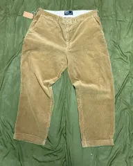 90年代 ポロラルフローレン パッチワーク コーデュロイ パンツ ブラウン 36