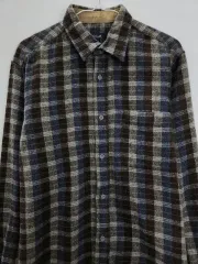 ヴィンテージ プレ フランネル CHECK シャツ ブルー グレー