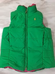 ポロ ラルフローレン 3T グリーン/ピンク 양면 リバーシブル ベスト ダウン
