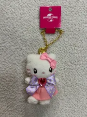 ユニバーサル・スタジオ hello kitty(ハローキティ) パープル リボン キーホルダー 新品